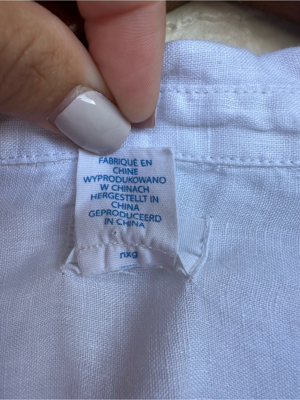Sigrid Olsen 100% Linen White Tunic Top Medium Coastal Beach Resort Eurosummer - Picture 5 of 8